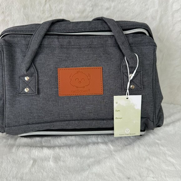 KeaBabies Original Diaper Bag Mystic Gray Large Capacity & Multi-Functional - Picture 1 of 11